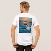 深い青での挑戦 トライブレンドＴシャツ (裏面全面)