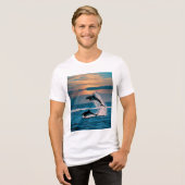 深い青での挑戦 トライブレンドＴシャツ (正面全面)