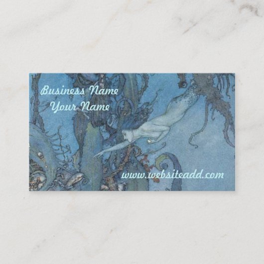 深い青によってはビジネスまたはプロフィールカードが夢を見ます 名刺 (正面)