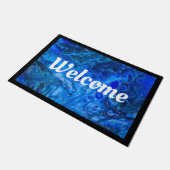 "深い青に" ドアマット (アングル)