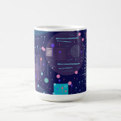 深い青の夢抽象アート コーヒーマグカップ (中央)