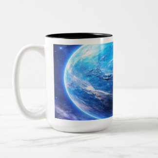 深い青の惑星 ツートーンマグカップ