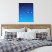 深い青の星空の夜 キャンバスプリント (インサイチュ (寝室))