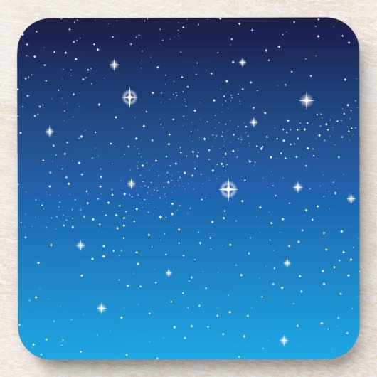深い青の星空の夜 コースター (正面)