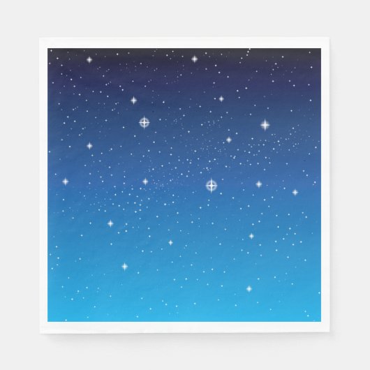 深い青の星空の夜 スタンダードランチョンナプキン (正面)