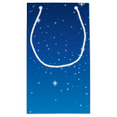 深い青の星空の夜 スモールペーパーバッグ (裏面)