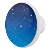 深い青の星空の夜 セラミックノブ (右)