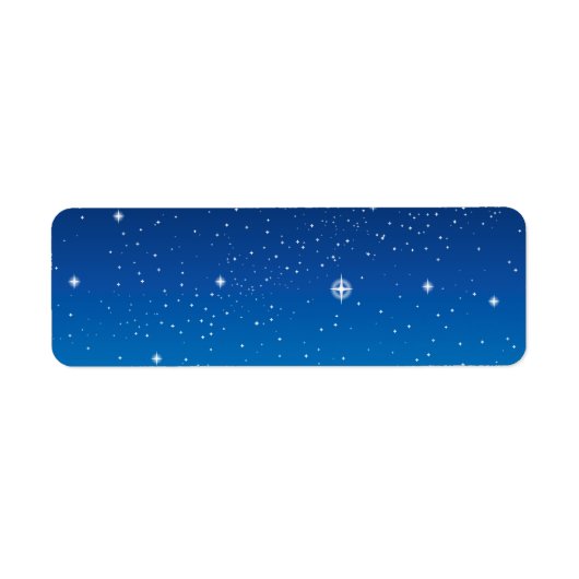 深い青の星空の夜 ラベル (正面)