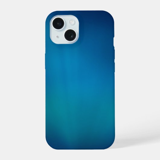 深い青の水中光輝 iPhone 15ケース (裏面)