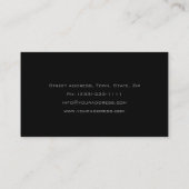 深い青は車の前部名刺を曲げます 名刺 (裏面)