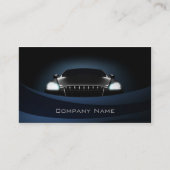 深い青は車の前部名刺を曲げます 名刺 (正面)
