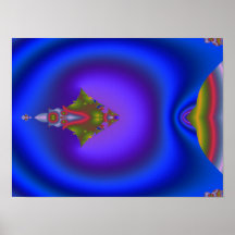 深い青みがかったフラクタル