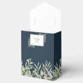 深い青エレガント緑の結婚葉 フェイバーボックス (オープン)