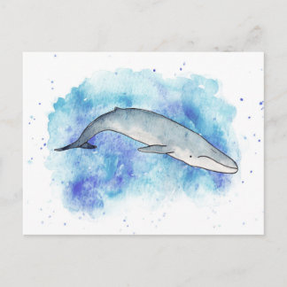 深い青クジラ ポストカード