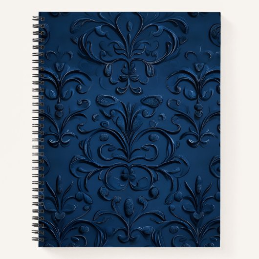 深い青パタ華美ーン ノートブック (正面)