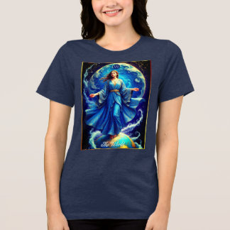 深い青色の世界のタロットカード トライブレンドTシャツ