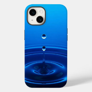 深い青色の水の波紋 ドロップ エステティック Case-Mate iPhone 14ケース