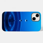 深い青色の水の波紋 ドロップ エステティック Case-Mate iPhoneケース (裏面 (横))