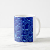 深い青色水滴 コーヒーマグカップ (正面右)