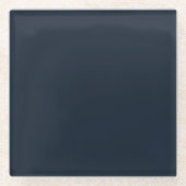 深い青 ガラスコースター (正面)