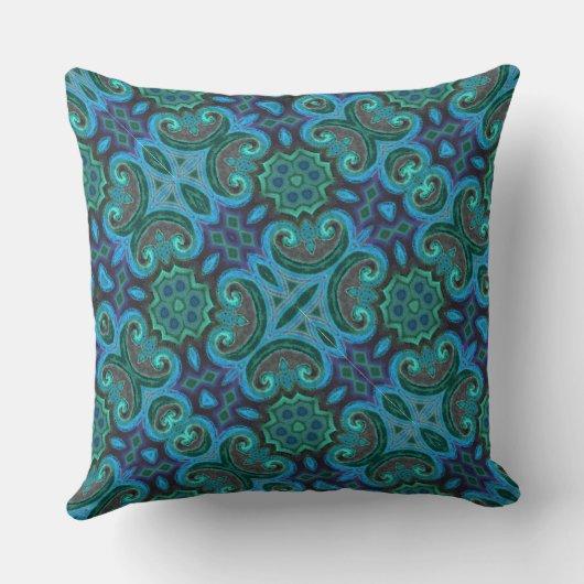 深い青 クッション (裏面)