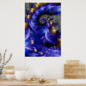 深い青 ポスター (キッチン)