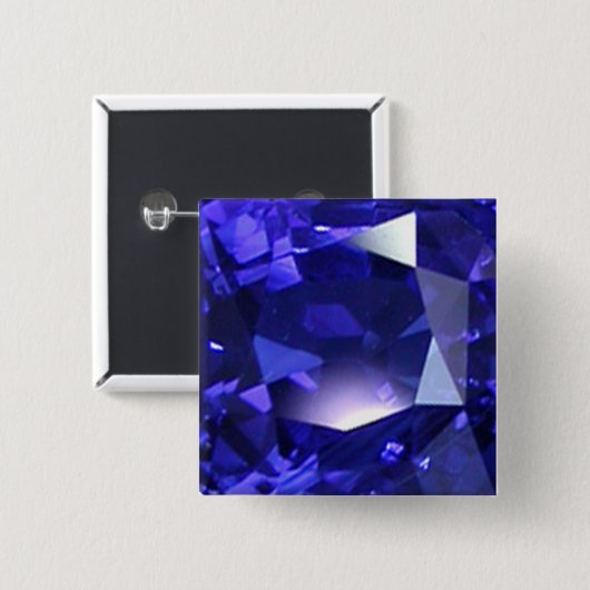 深い青 缶バッジ (正面&裏面)