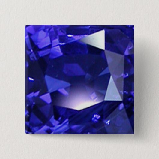 深い青 缶バッジ (正面)