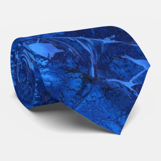 「深い・ウォーター#5」抽象デザイン・タイ ネクタイ (ロール)