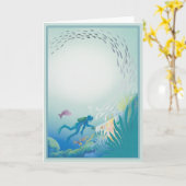 深い© カード (黄色い花)