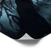 深い、ダークウッドのポスタープリントウォールアート ポスター (角)