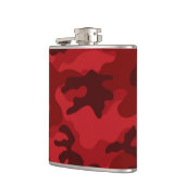 深い、ダークレッド迷彩柄、カモフラージュ フラスク (左)