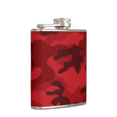 深い、ダークレッド迷彩柄、カモフラージュ フラスク (右)
