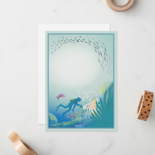 深い© ノートカード (正面/裏面インサイチュ)