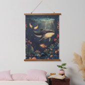 深い 吊り下げ型タペストリー (寝室)