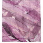 深い、紫およびグリッター水彩手絵を描型 シャワーカーテン (正面)