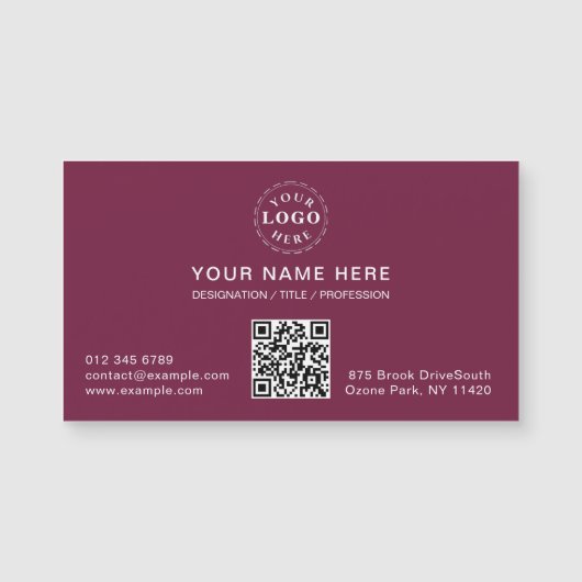 深いMulberry磁気カードとYour Info (正面)