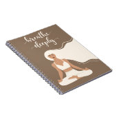 深くヨガの瞑想を呼吸する ノートブック (右側)