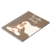 深くヨガの瞑想を呼吸する ノートブック (左側)