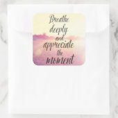 深く呼吸して瞬間を鑑賞する スクエアシール (バッグ)