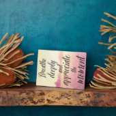 深く呼吸して瞬間を鑑賞する フォトプラーク (側面)