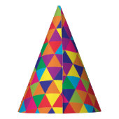 深く明るい三角形-モダンの抽象的なパターン パーティーハット (裏面)