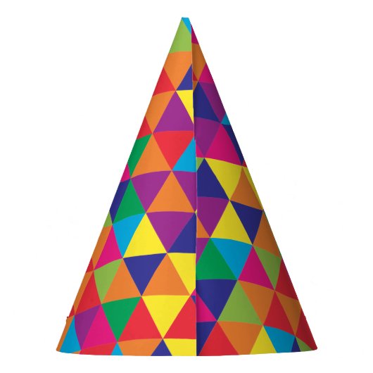 深く明るい三角形-モダンの抽象的なパターン パーティーハット (裏面)