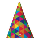 深く明るい三角形-モダンの抽象的なパターン パーティーハット (右)