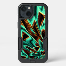 深く曲がったテープはアクアマリンとコーヒーの溝