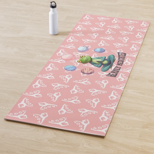 深く瞑想するカエルのヨガ 遊び心あふれる禅 ヨガマット (インサイチュ)
