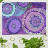 深く紫色の台所タオル キッチンタオル (折り畳み)