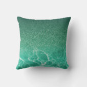 深く青い水のグリッターの枕 クッション (裏面)