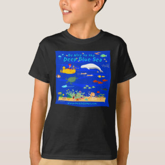 深く青い海にニースがあって下さい Tシャツ