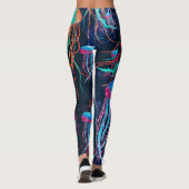 深く青い海のクールなくらげ レギンス (裏面)